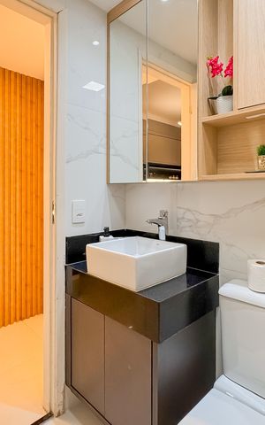 Studio à venda com 33m², 1 quarto e 1 vaga Studio à venda com 33m², 1 quarto e 1 vagaBanheiro
