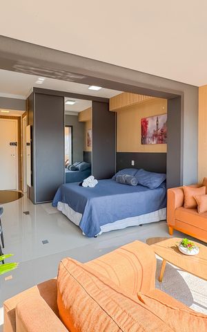 Studio à venda com 33m², 1 quarto e 1 vaga Studio à venda com 33m², 1 quarto e 1 vagaVaranda