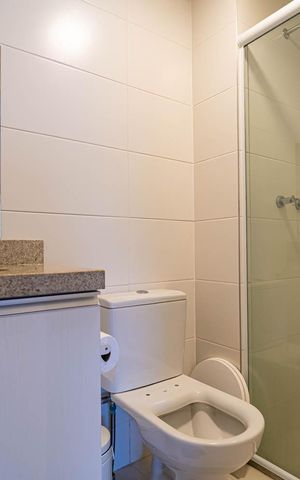 Studio para alugar com 34m², 1 quarto e 1 vaga Studio para alugar com 34m², 1 quarto e 1 vagaBanheiro