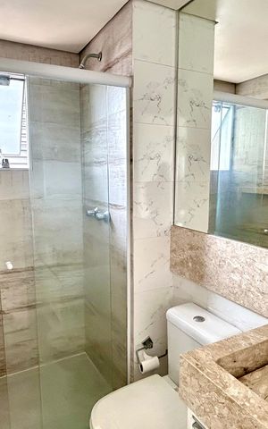 Studio para alugar com 38m², 1 quarto e 1 vaga Studio para alugar com 38m², 1 quarto e 1 vagaBanheiro