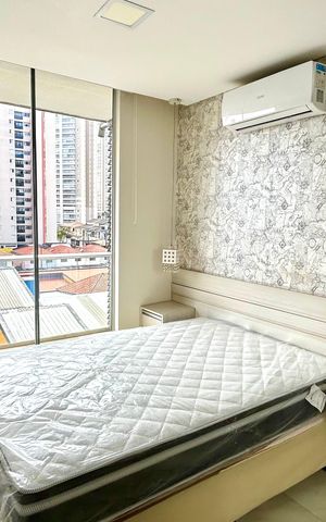Studio para alugar com 38m², 1 quarto e 1 vaga Studio para alugar com 38m², 1 quarto e 1 vagaQuarto