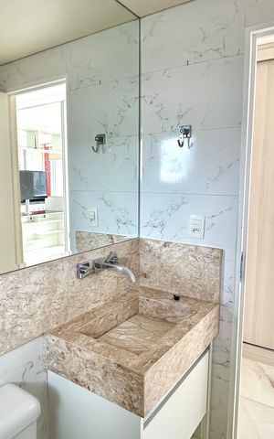 Studio para alugar com 38m², 1 quarto e 1 vaga Studio para alugar com 38m², 1 quarto e 1 vagaBanheiro