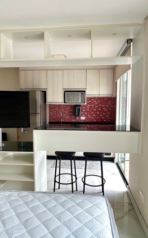 Studio para alugar com 38m², 1 quarto e 1 vaga Studio para alugar com 38m², 1 quarto e 1 vagaQuarto