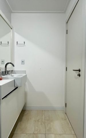 Apartamento para alugar com 45m², 1 quarto e 1 vaga Apartamento para alugar com 45m², 1 quarto e 1 vagaBanheiro social