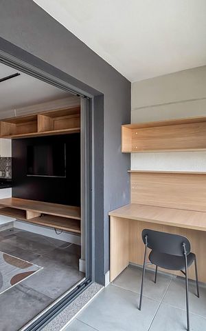 Apartamento para alugar com 32m², 1 quarto e sem vaga Apartamento para alugar com 32m², 1 quarto e sem vagaVaranda