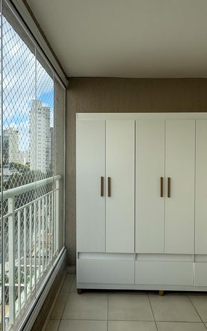 Apartamento à venda com 37m², 1 quarto e 1 vagaSacada da sala