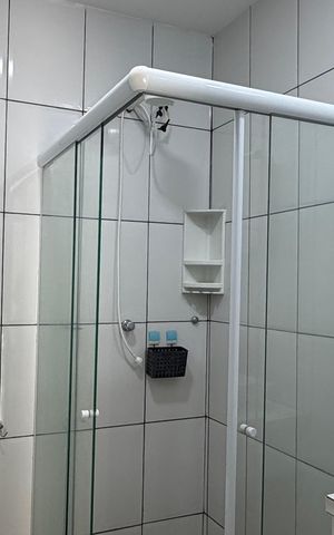 Studio para alugar com 45m², 1 quarto e 1 vaga Studio para alugar com 45m², 1 quarto e 1 vagaBanheiro