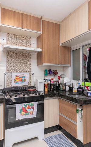 Casa de condomínio à venda com 60m², 2 quartos e 2 vagasCozinha