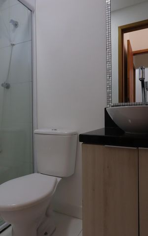 Apartamento à venda com 55m², 2 quartos e 1 vagaBanheiro da Suíte