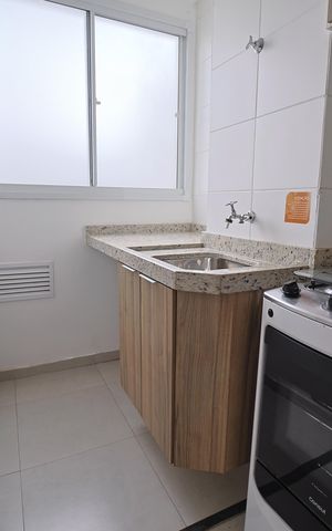 Apartamento para alugar com 38m², 2 quartos e 1 vagaCozinha e Área de Serviço
