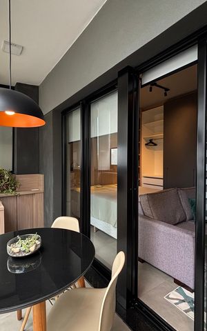 Studio para alugar com 32m², 1 quarto e 1 vaga Studio para alugar com 32m², 1 quarto e 1 vagaVaranda