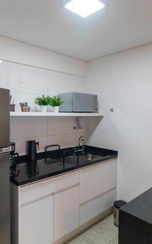 Studio para alugar com 43m², 1 quarto e 1 vaga Studio para alugar com 43m², 1 quarto e 1 vagaCozinha