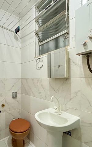 Studio para alugar com 28m², 1 quarto e sem vaga Studio para alugar com 28m², 1 quarto e sem vagaBanheiro