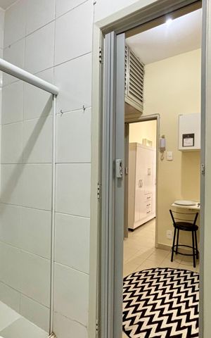 Studio para alugar com 28m², 1 quarto e sem vaga Studio para alugar com 28m², 1 quarto e sem vagaBanheiro