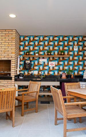 Apartamento à venda com 26m², 1 quarto e sem vaga Apartamento à venda com 26m², 1 quarto e sem vagaÁrea comum - Churrasqueira