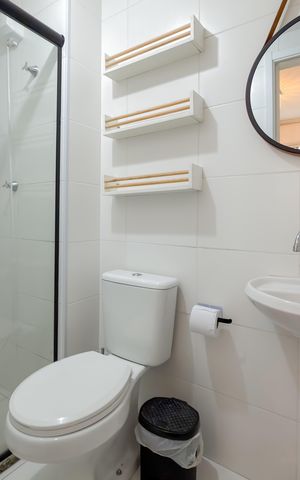 Apartamento para alugar com 30m², 1 quarto e sem vaga Apartamento para alugar com 30m², 1 quarto e sem vagaBanheiro Social