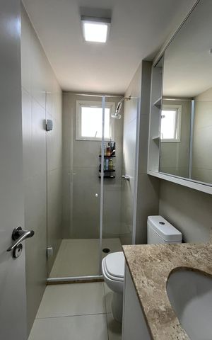 Apartamento para alugar com 83m², 2 quartos e 2 vagas Apartamento para alugar com 83m², 2 quartos e 2 vagasBanheiro social