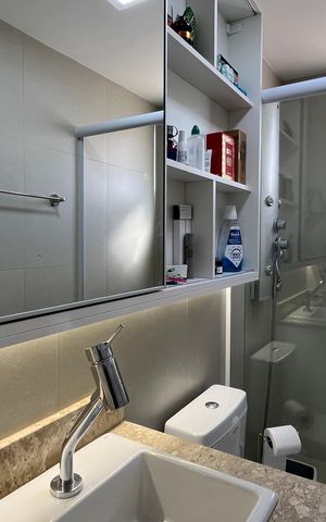 Apartamento para alugar com 83m², 2 quartos e 2 vagas Apartamento para alugar com 83m², 2 quartos e 2 vagasBanheiro da Suíte