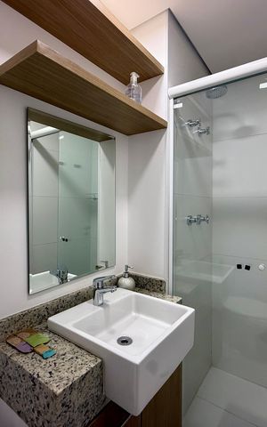 Studio para alugar com 22m², 1 quarto e sem vaga Studio para alugar com 22m², 1 quarto e sem vagaBanheiro