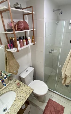 Apartamento à venda com 44m², 1 quarto e 1 vaga Apartamento à venda com 44m², 1 quarto e 1 vagaBanheiro social
