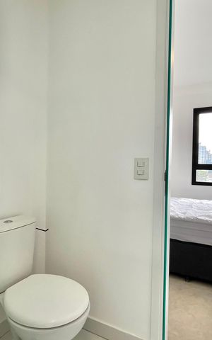 Studio para alugar com 28m², 1 quarto e sem vaga Studio para alugar com 28m², 1 quarto e sem vagaBanheiro