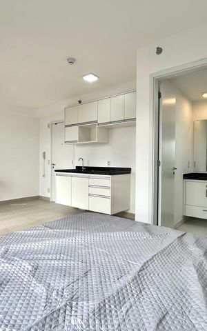 Studio para alugar com 28m², 1 quarto e sem vaga Studio para alugar com 28m², 1 quarto e sem vagaQuarto