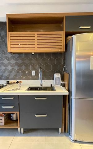Apartamento à venda com 77m², 1 quarto e 1 vaga Apartamento à venda com 77m², 1 quarto e 1 vagaCozinha e Área de Serviço