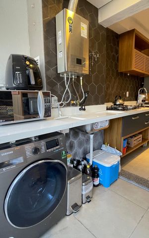 Apartamento à venda com 77m², 1 quarto e 1 vaga Apartamento à venda com 77m², 1 quarto e 1 vagaCozinha e Área de Serviço