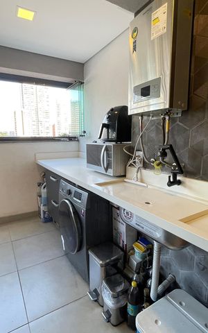 Apartamento à venda com 77m², 1 quarto e 1 vaga Apartamento à venda com 77m², 1 quarto e 1 vagaCozinha e Área de Serviço