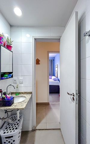 Apartamento à venda com 65m², 3 quartos e 1 vagaBanheiro social 