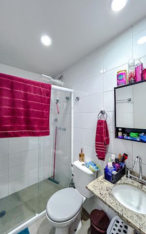 Apartamento à venda com 65m², 3 quartos e 1 vagaBanheiro social 