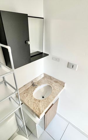 Studio para alugar com 26m², 1 quarto e 1 vaga Studio para alugar com 26m², 1 quarto e 1 vagaBanheiro