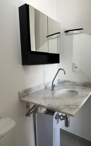Apartamento à venda com 27m², 1 quarto e sem vaga Apartamento à venda com 27m², 1 quarto e sem vagaBanheiro da Suíte