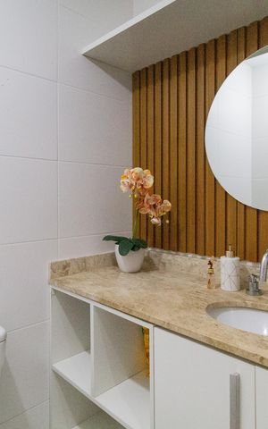 Apartamento à venda com 57m², 2 quartos e 1 vaga Apartamento à venda com 57m², 2 quartos e 1 vagaBanheiro Social