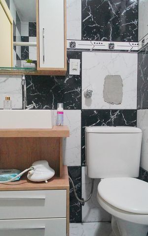 Apartamento à venda com 66m², 1 quarto e sem vagaBanheiro da Suíte