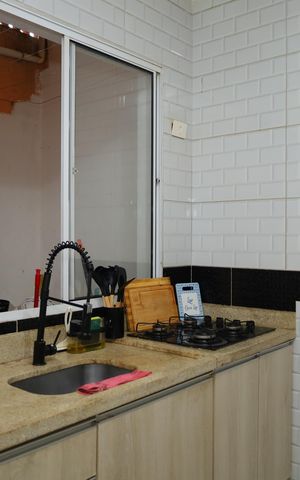 Casa de condomínio para alugar com 64m², 2 quartos e 1 vagaCozinha