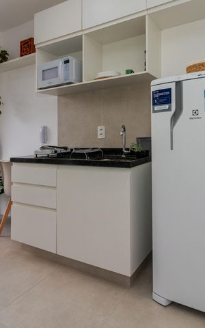 Studio para alugar com 23m², 1 quarto e sem vaga Studio para alugar com 23m², 1 quarto e sem vagaCozinha