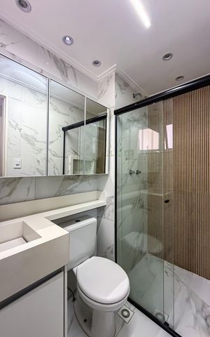 Apartamento para alugar com 33m², 1 quarto e sem vagaBanheiro da Suíte
