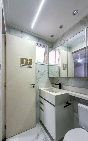 Apartamento para alugar com 33m², 1 quarto e sem vagaBanheiro da Suíte