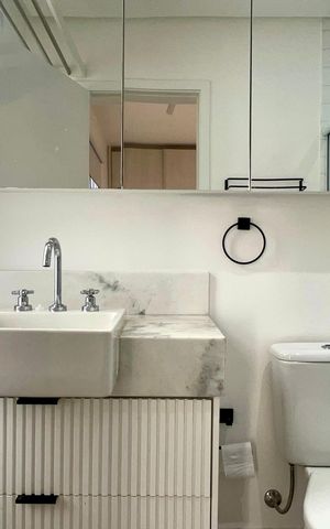 Apartamento para alugar com 42m², 1 quarto e 1 vaga Apartamento para alugar com 42m², 1 quarto e 1 vagaBanheiro da Suíte