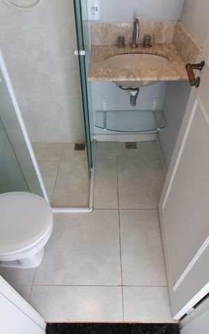 Studio para alugar com 15m², 1 quarto e 1 vaga Studio para alugar com 15m², 1 quarto e 1 vagaBanheiro Social