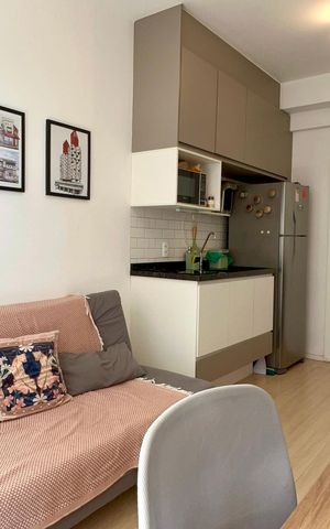 Studio para alugar com 30m², 1 quarto e sem vaga Studio para alugar com 30m², 1 quarto e sem vagaSala