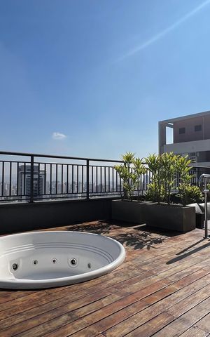 Studio para alugar com 30m², 1 quarto e sem vaga Studio para alugar com 30m², 1 quarto e sem vagaHidromassagem