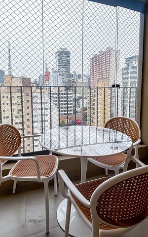 Apartamento à venda com 31m², 1 quarto e 1 vaga Apartamento à venda com 31m², 1 quarto e 1 vagaVaranda