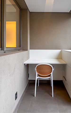 Apartamento à venda com 31m², 1 quarto e 1 vaga Apartamento à venda com 31m², 1 quarto e 1 vagaVaranda