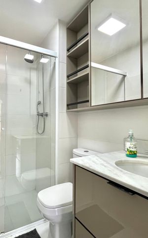 Studio para alugar com 24m², 1 quarto e sem vaga Studio para alugar com 24m², 1 quarto e sem vagaBanheiro