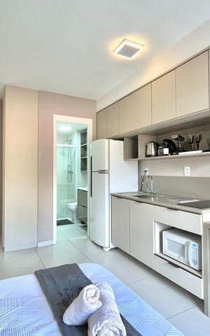 Studio para alugar com 24m², 1 quarto e sem vaga Studio para alugar com 24m², 1 quarto e sem vagaSala/Quarto