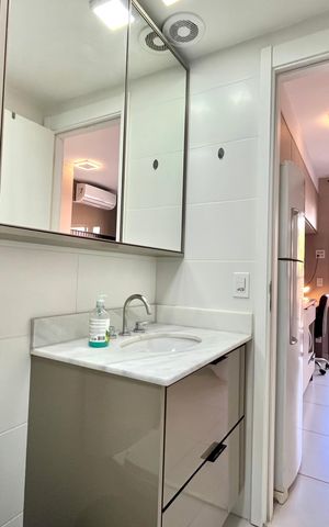 Studio para alugar com 24m², 1 quarto e sem vaga Studio para alugar com 24m², 1 quarto e sem vagaBanheiro