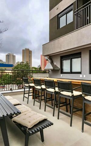 Apartamento para alugar com 29m², 1 quarto e 1 vaga Apartamento para alugar com 29m², 1 quarto e 1 vagaÁrea comum - Churrasqueira