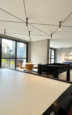 Apartamento para alugar com 29m², 1 quarto e 1 vaga Apartamento para alugar com 29m², 1 quarto e 1 vagaÁrea comum - Salão de Jogos